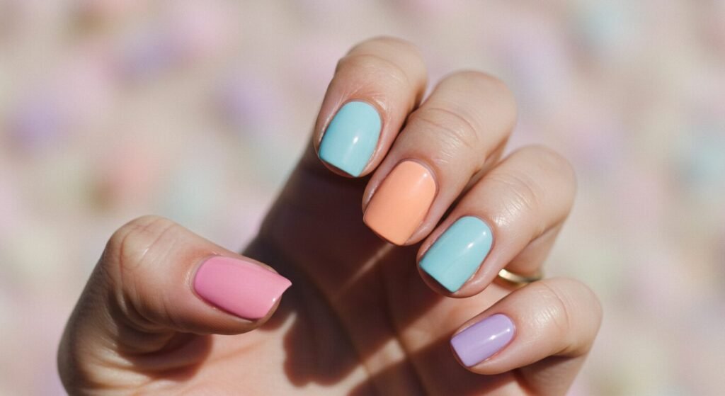 Multi color nails
