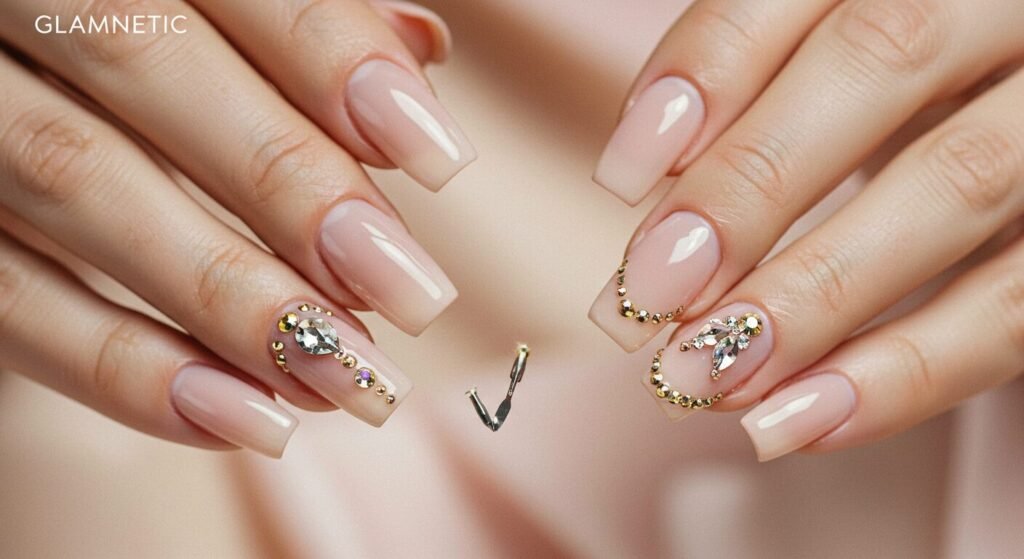 Short glamnetic nails