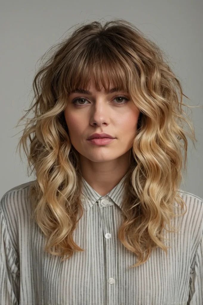 20 Curtain Bangs with Curly Hair Inspiration for Women