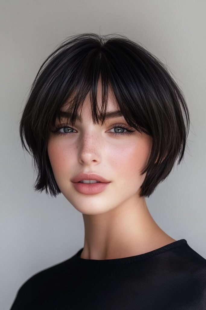 24 Stunning Short Haircuts with Curtain Bangs