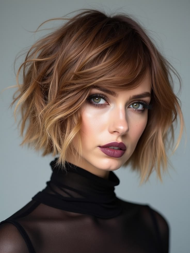 28+ Shaggy Bob From Choppy Crown To Flicked Finish