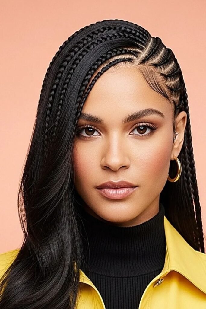 8_ Cornrow Topknot_Updo - Unique Braid Styles You Haven’t Tried Yet_ A Fresh Take On Classic Looks