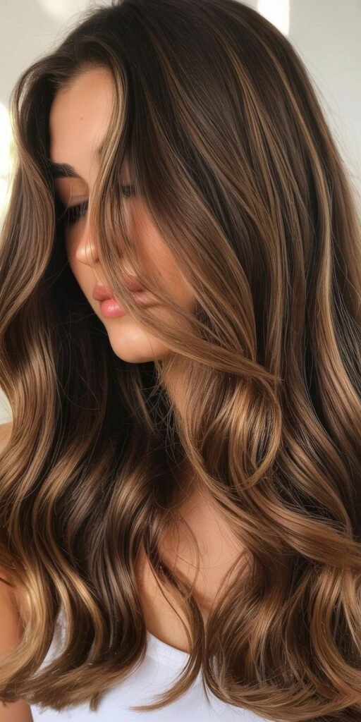Achieve Rich Caramel Highlights On Brown Hair