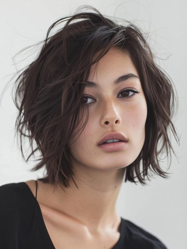Asymmetrical Choppy Bob