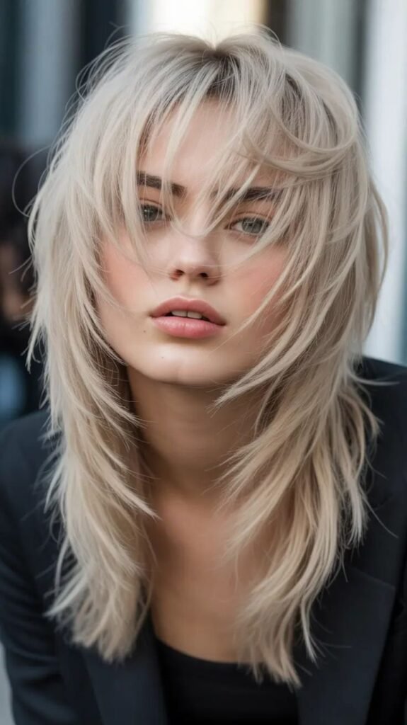 Best Shag Haircut Ideas 2026_ Soft Blonde Long Wavy Shag With Windswept Layers