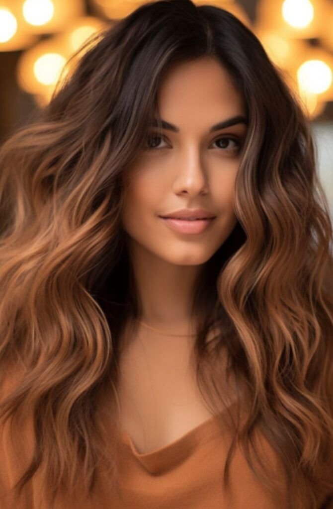 Chestnut Brown Hair 2025_ 17 ideas with Highlights, Golden and Chocolate Balayage for Curly, Short and Long Hair