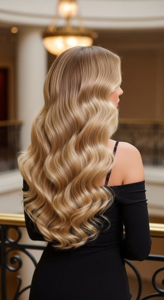 Hollywood Glam Waves Back View