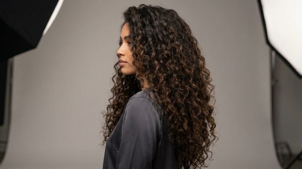 Long and Flowing Butterfly Haircut Long Curly Hair