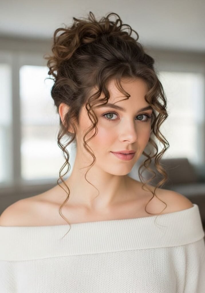 Loose Curly Bun Hairstyle - 9 Updo Hairstyles for Prom Ideas You Can Try