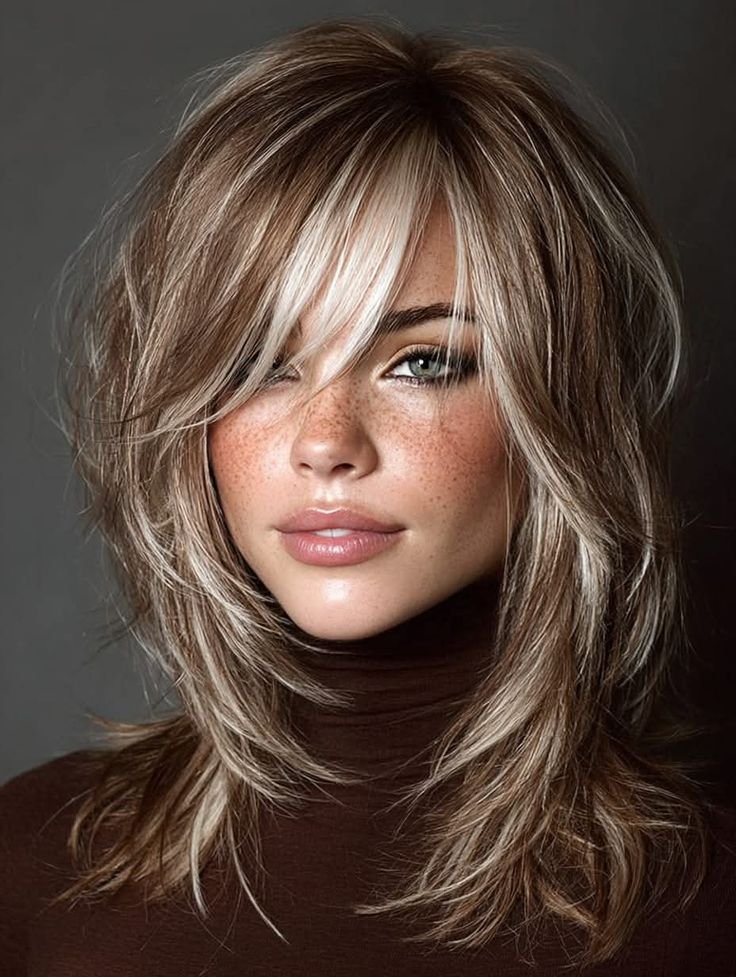 Cool ash blonde layers🤍 Effortless