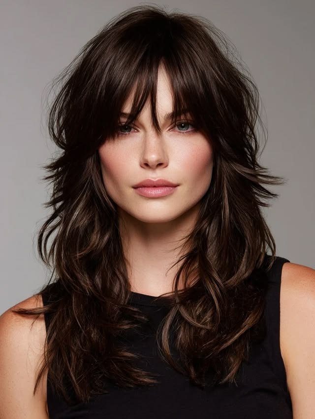 long shag haircut straight hair