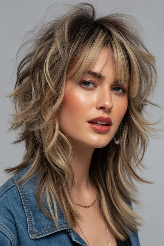 Trendy shag haircut 2026 with modern wavy layers for women