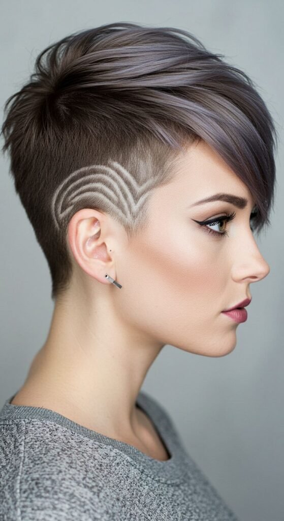 Undercut Pixie with Razor Designs