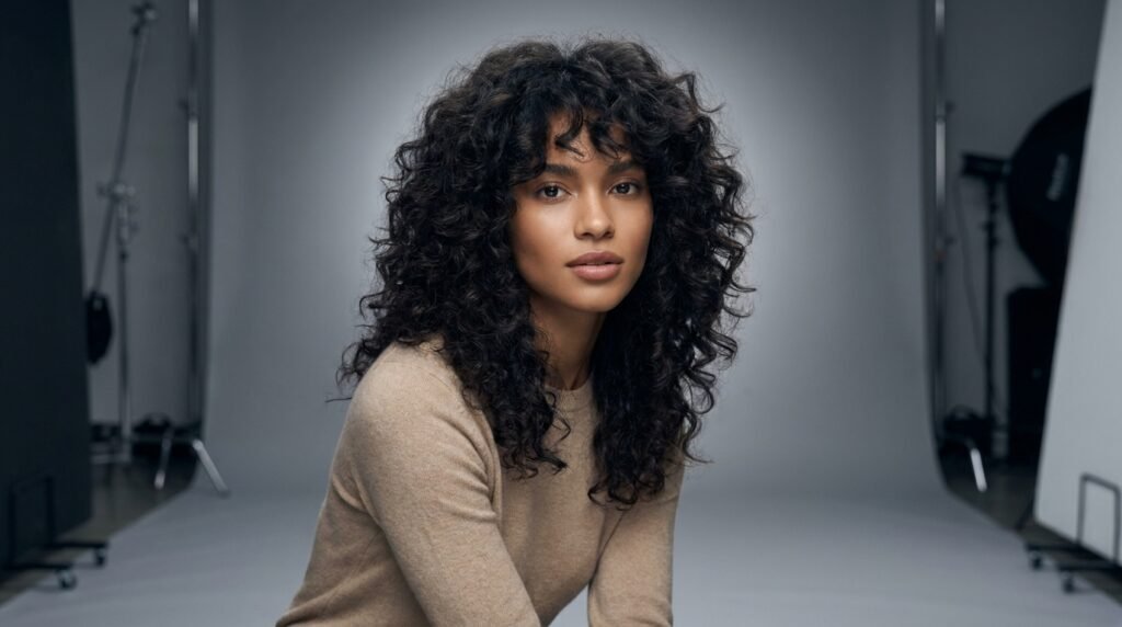 butterfly haircut curly hair
