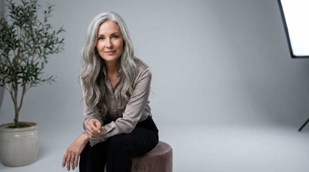 long hairstyles for women over 50 with thin hair